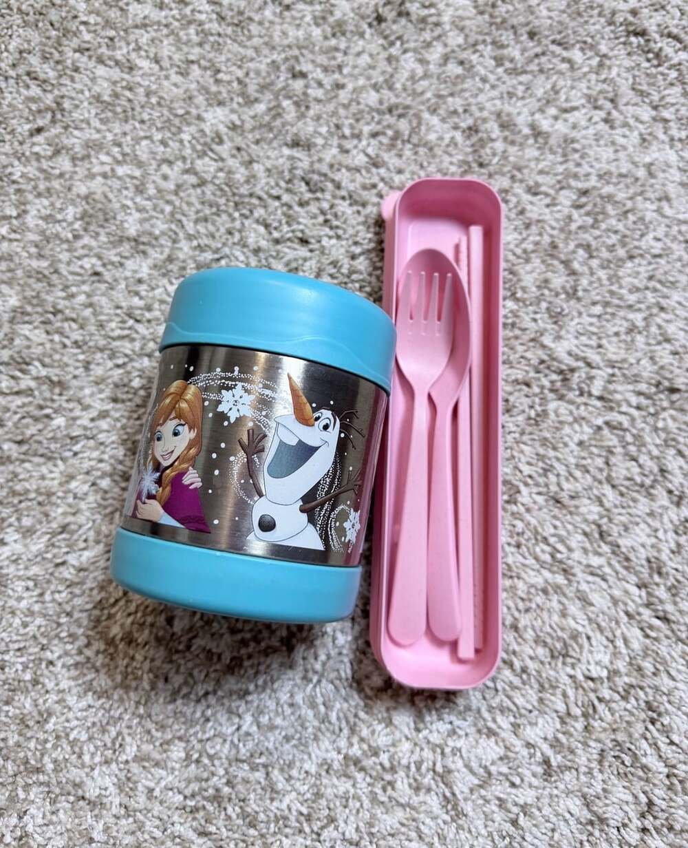 Thermos 10 oz. Kid's Funtainer Insulated Stainless Food Jar Frozen Cutlery Set